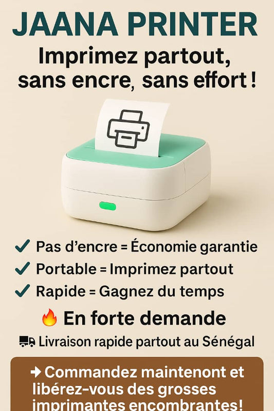 La Jaana Printer est la solution révolutionnaire pour imprimer partout, à tout moment