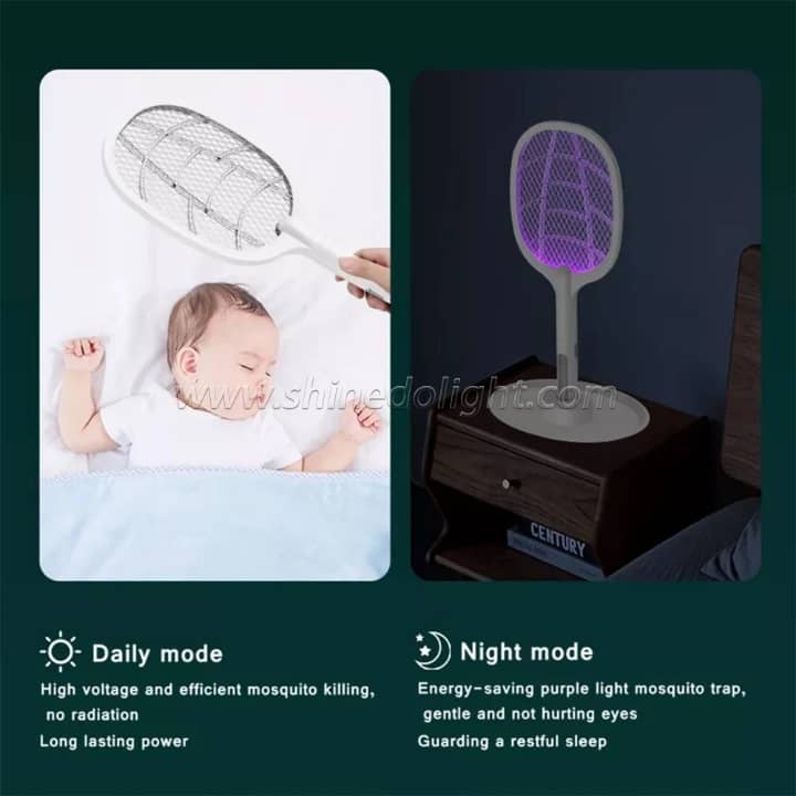 Raquette Anti-Moustiques Électrique 2 en 1 – Rechargeable Lamp; Multifonction
