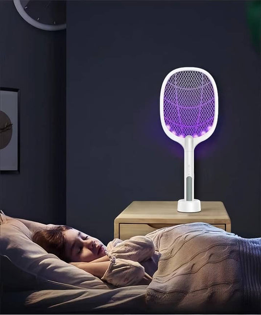 Raquette Anti-Moustiques Électrique 2 en 1 – Rechargeable Lamp; Multifonction
