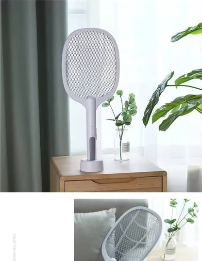Raquette Anti-Moustiques Électrique 2 en 1 – Rechargeable Lamp; Multifonction