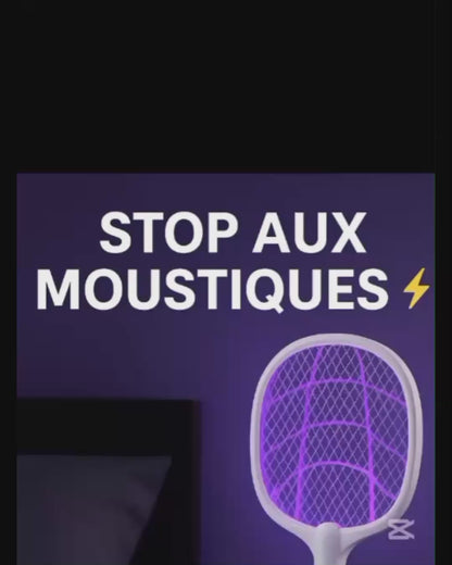 Raquette Anti-Moustiques Électrique 2 en 1 – Rechargeable Lamp; Multifonction
